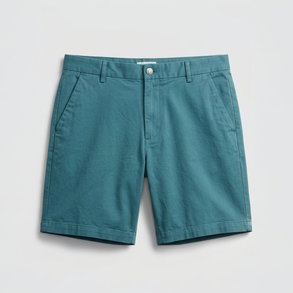 CoastAoro Men's Shorts Size 38 Teal Blue Flat Front Casual Stretch Chino NWOT
